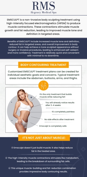 Emsculpt is ideal for individuals who are already at or near their ideal body weight but want to enhance muscle definition and overall body shape. Emsculpt offers a range of benefits for those looking to improve muscle tone and reduce fat in targeted areas. At Regency Medical Spa & Hair Clinic, our professional team provides personalized Emsculpt treatments to help you achieve a more sculpted and toned appearance, without the need for surgery or downtime. For more information, contact us today or book an appointment online. We are conveniently located at 300 Fox Glen Court Barrington, IL 60010. Emsculpt is ideal for individuals who are already at or near their ideal body weight but want to enhance muscle definition and overall body shape. Emsculpt offers a range of benefits for those looking to improve muscle tone and reduce fat in targeted areas. At Regency Medical Spa & Hair Clinic, our professional team provides personalized Emsculpt treatments to help you achieve a more sculpted and toned appearance, without the need for surgery or downtime. For more information, contact us today or book an appointment online. We are conveniently located at 300 Fox Glen Court Barrington, IL 60010.