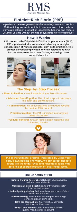 Common questions asked by clients: What is PRF? How does PRF work? What are the benefits of PRF/PRFM? How long does a PRF/PRFM treatment session take?
PRF (Platelet-Rich Fibrin) and PRFM (Platelet-Rich Fibrin Matrix) use your body’s own platelets to support natural hair restoration. These treatments are designed to stimulate dormant hair follicles, improve scalp health, and promote thicker, healthier hair growth over time. At Regency Medical Spa and Hair Restoration Clinic, our team provides personalized PRF/PRFM hair restoration treatments tailored to your pattern of hair thinning or hair loss, helping support stronger hair growth using a natural, non-surgical approach. For more information, contact us today or book an appointment online. We are conveniently located at 300 Fox Glen Court Barrington, IL 60010. We serve clients from Barrington IL, Deer Park IL, Inverness, Kildeer IL, Long Grove IL, Barrington Hills IL, Lake Zurich IL, North Barrington IL, Port Barrington IL, South Barrington IL, Tower Lakes IL and BEYOND!